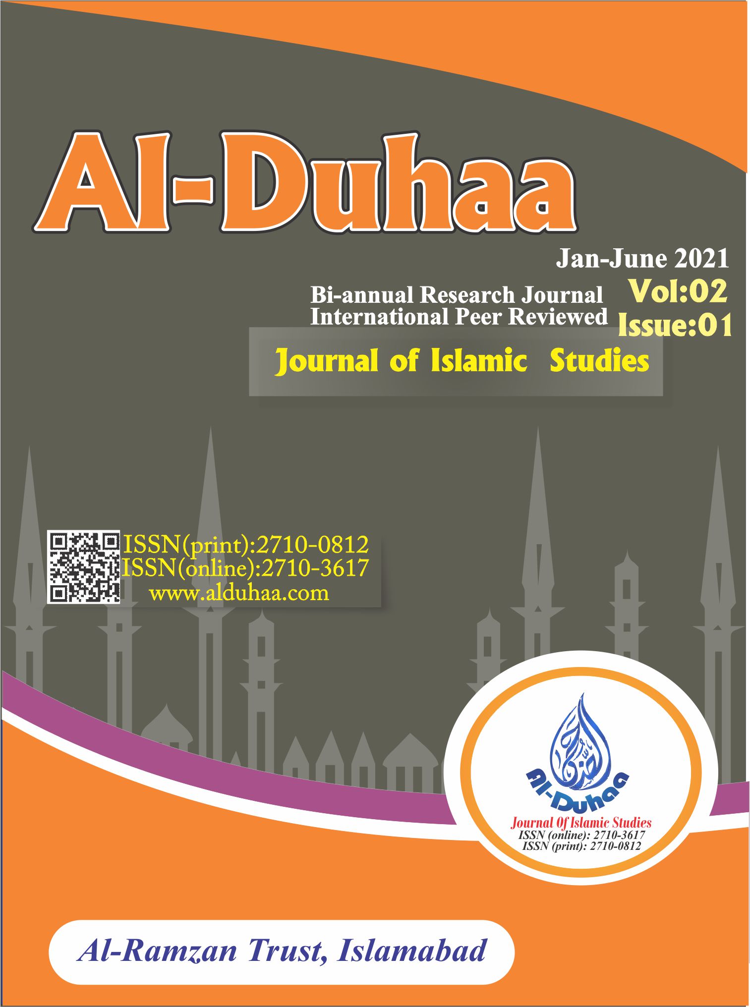 					View Vol. 2 No. 01 (2021): Al-Duhaa (Jan-June, 2021)
				