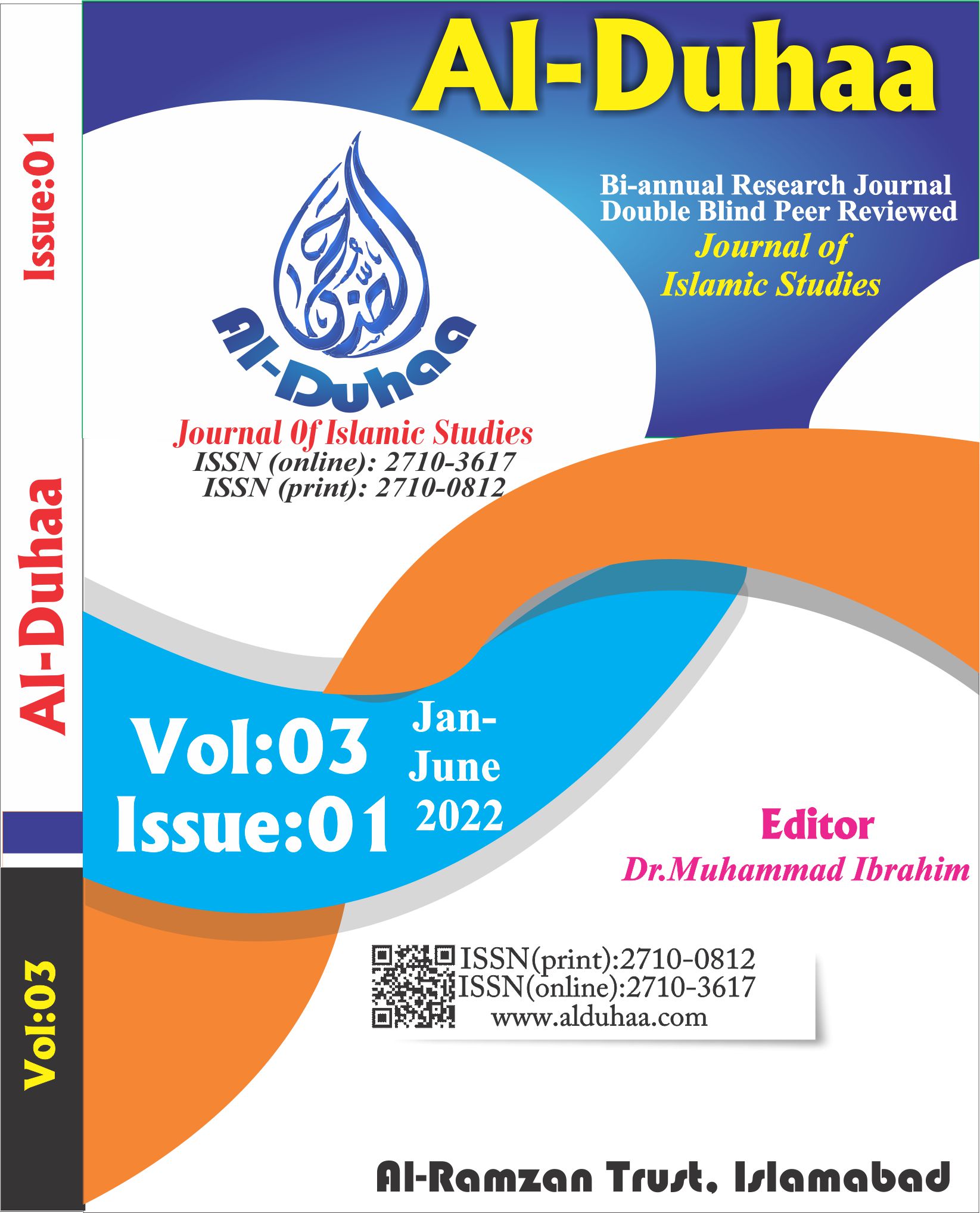 					View Vol. 3 No. 01 (2022): Al-Duhaa (Jan-June, 2022)
				